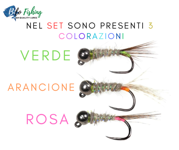 NinFly Jig Head Set 6Pz/lotto - immagine 3